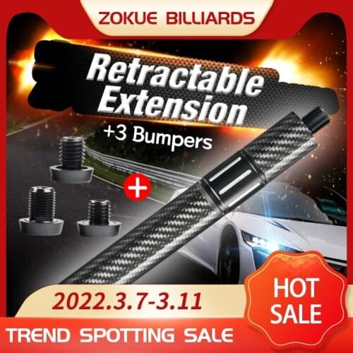 Billard Extendable Extension Adjustable Cue Extension Billiard 3 Bumpers Carbon Fiber Extension For MEZZ/HOW/FURY/PREDATOR/ZOKUE