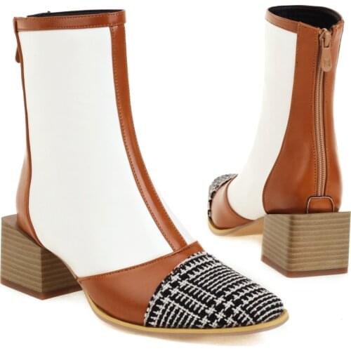 2021 Winter Ankle Boots For Women Concise Female Riding Boots Plus Size Ladies Winter Shoes