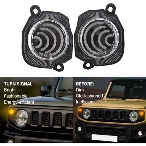 1 pair Led Car Front Amber Turn Signal Light Round Fog Light for Suzuki Jimny 2018 2019 2020
