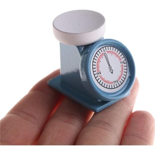 1PC 1:12 Scale Weigh Scale Dolls House Accessories Miniature Gifts Blue Wholesale Hot Sale
