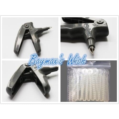 1* Dental Orthodontic Products Ligature Gun Dispenser & 1040 Orthodontic 1 PACK Ligature Transparent Ties Kit