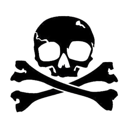 15.2*13.7CM Pirate Jolly Roger Skull Car Stickers Covering The Body Cartoon Vinyl Decals Suitcase Laptop sticker