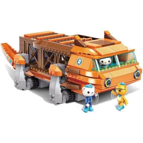 378Pcs Building Blocks 3706 Submarine Small Column Big Salamander Boat Children Assembled Toy Gifts