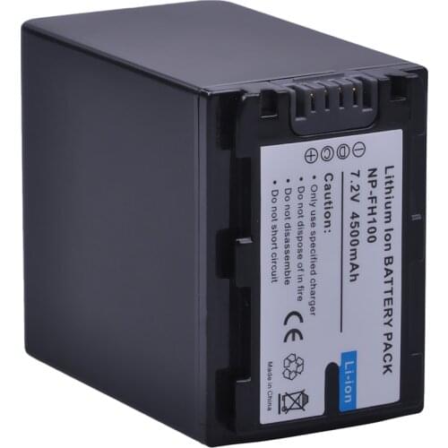 4500mAh NP-FH100 NP FH100 NPFH100 Battery for Sony DCR-SX40 SX40R SX41 HDR-CX105 FH90 FH70 FH60 FH40 FH30 FP50 SR42E SR45E