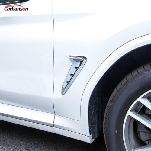 Car Styling For Bmw X3 G01 2018 2019 Exterior Accessories Outer Side Wing Fender Air Vent Cover Trim Abs Chrome Car Sticker 2pcs