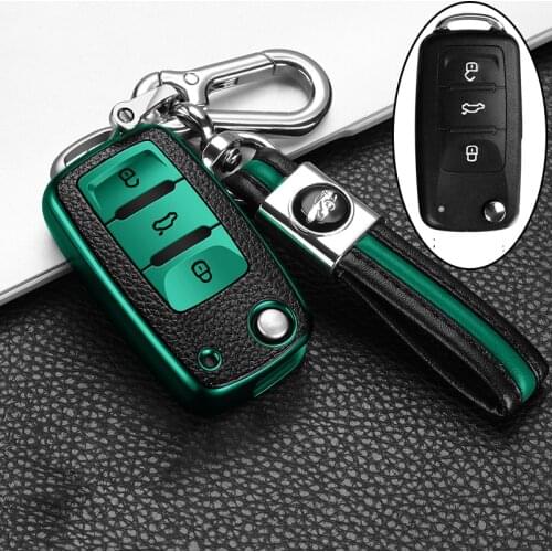 Keychain Car Key Cover Case For Volkswagen VW POLO Tiguan Passat B5 B6 B7 Golf EOS Scirocco Jetta MK6 Octavia Car Accessories