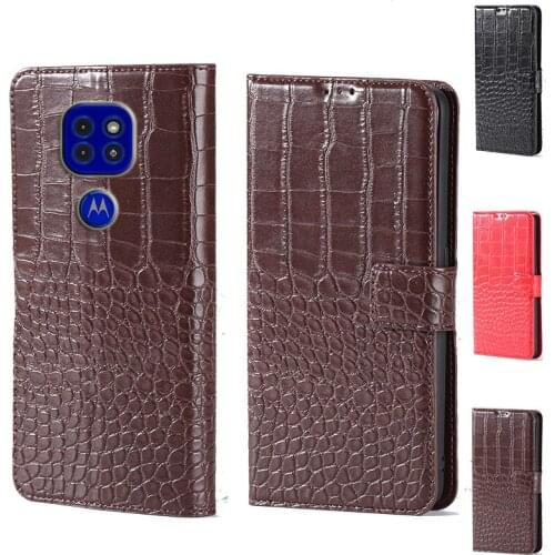 Luxury Crocodile design Flip Leather Wallet Phone Case For Motorola Moto G9 Play Stand Function Phone cover card slot