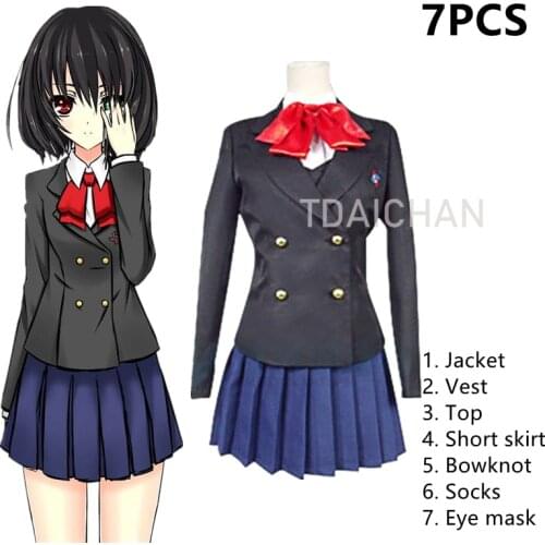 Another Misaki Mei Akazawa Izumi Costume Anime Cosplay Women Girls Japanese School JK Uniform Skirt Halloween Free Blindfold