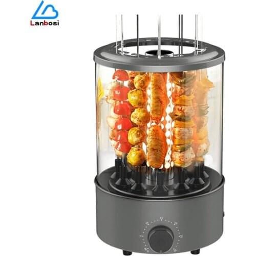 Electric Barbecue Grill Skewers Machine household small automatic rotating indoor Smokeless Electric Grill