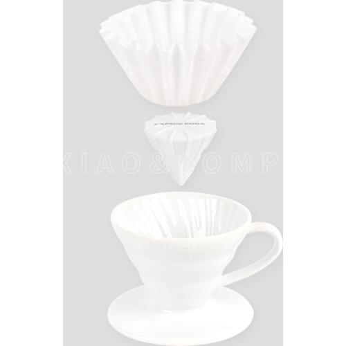 CAFEDE KONA Coffee Dripper V60 Filter Cup Change Cake Cup Wave Accessories to Reduce the Powder Layer,Uniform Extraction