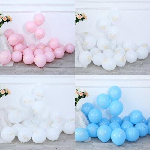 Kuchang 1 set Oh Baby Printed Latex Balloons Gold Baby Feet for Birthday Party Decoration Kid Babyshower Boy Girl Supplies