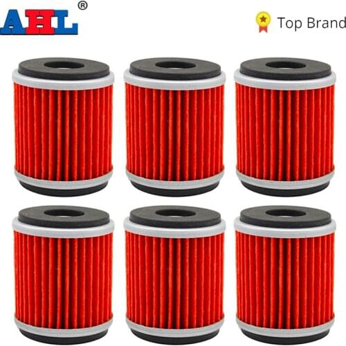 AHL Oil Filter For Yamaha MT125 YZF R125 VP125 YP125 Xmax 125 XG250 XT250 YBR250 CZD300 T110 Crypton YZ250F YZ450F YFZ 450