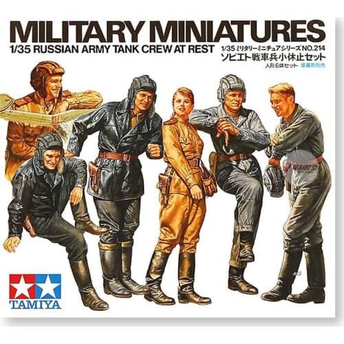 1/35 Tamiya Assembled Model Soviet Tank Crew Soldier Suit Collection Plastic Building Painting Model Toys 35214