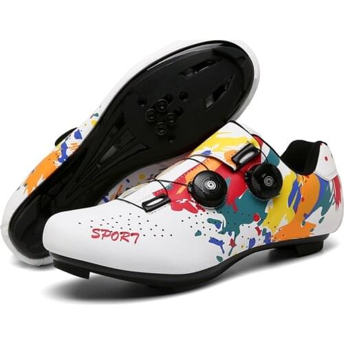 2021 Men Cycling Shoes Road Bike Sneakers Flat MTB Cleat Shoes Self-Locking Speed Racing Bicycle Shoes Women Biking Footwear SPD