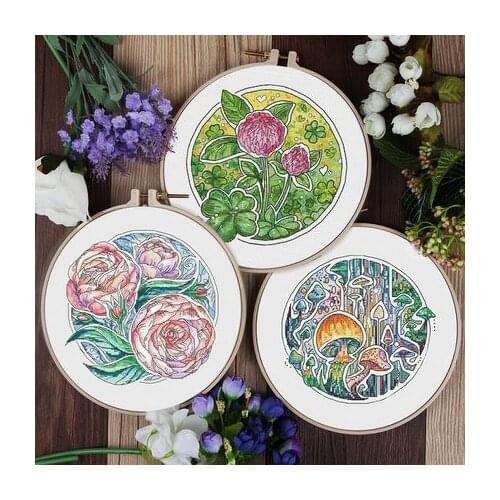 1-5 Homefun Cross Stitch Kit Package Flowers Needlework Counted Cross-Stitching Kits New Style Counted Cross stich Painting