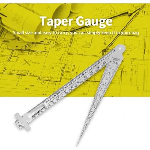 Stainless Steel Feeler Gauge Welding Taper Gap Gauge Depth Ruler Hole Inspection Tool