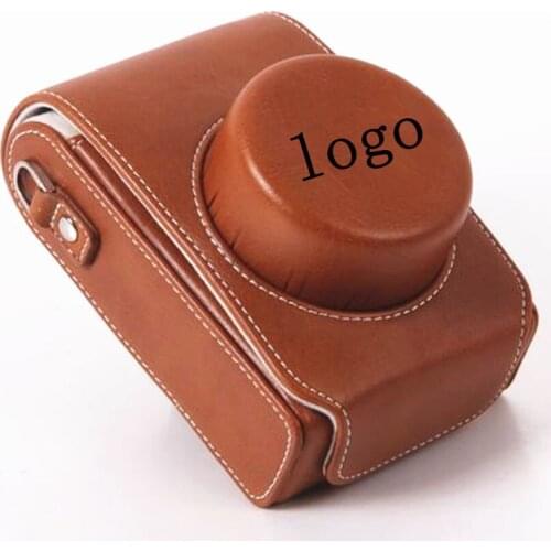 New PU Leather Camera case Bag For Leica D-LUX Typ 109 Camera Cover brown Color With Strap