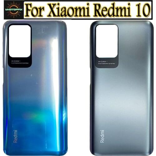 NEW For Xiaomi Redmi 10 Battery Cover Glass Panel Rear Door Housing Case Replacement Redmi10 Back Cover For Redmi 10 Back Cover