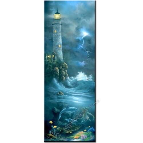 Full square drill,5d diy Diamond Painting lighthouse lager diamond embroidery rhinestones art unique homemade gift.FF2425