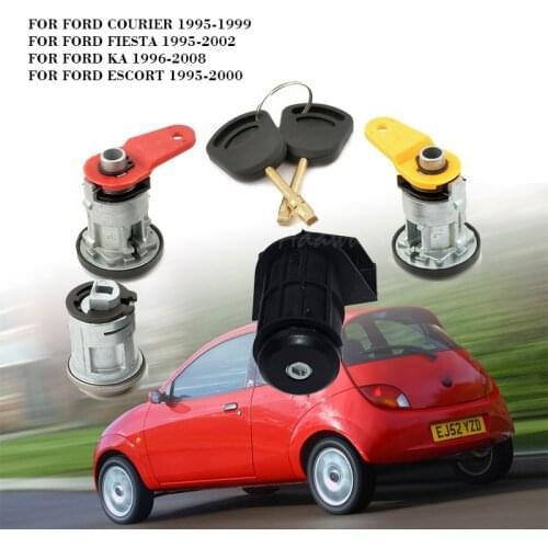 COMPLETE LOCK SET IGNITION SWITCH LEFT RIGHT DOOR LOCK TRUNK LOCK FOR FORD KA FIESTA COURIER ESCORT 3N21-F22050-BB