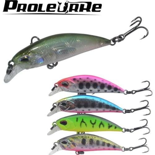 Proleurre 5cm 4.4g Minnow Hard Fishing Baits Japan qualit Hook Wobblers Model Fishing Lures Artificial Bass Crank Bait SwimBait