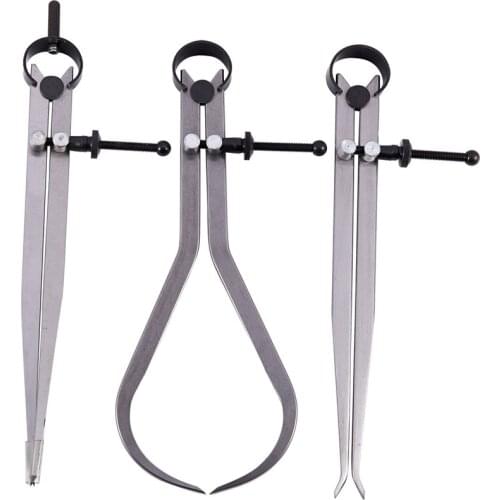Spring Inside Outside Divider Caliper Set 8-Inch Machinist Tools 3-Pack