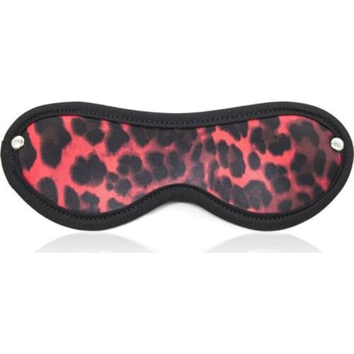 Sex Toys Leopard Red Eye Mask Black Back Elastic Mask Sleep Blindfolded Mask