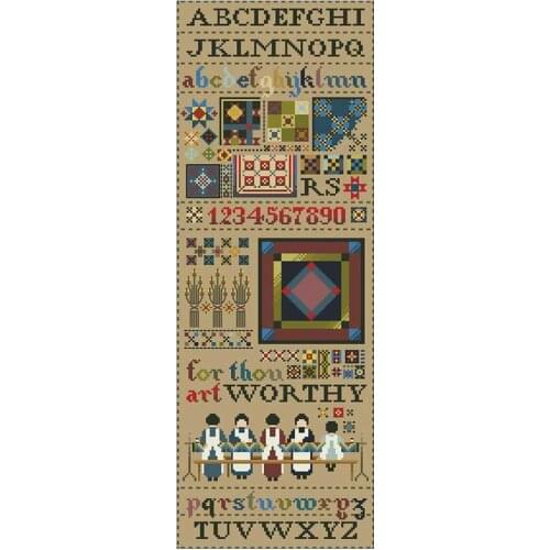 Sewing Amish Quilt patterns counted 11CT 14CT DIY Cross Stitch Sets wholesale Cross-stitch Kit Embroidery Needlework