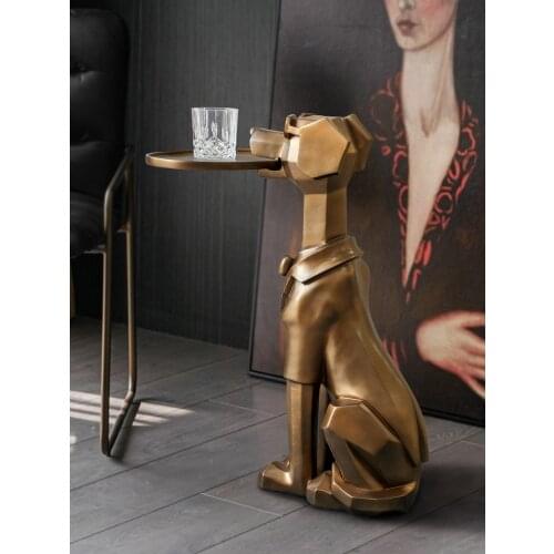 Nordic Dog Sculpture with Tray Holder Home Decoration Modern Art Dog Statue Decoration Room Decoration Modern Art Decor