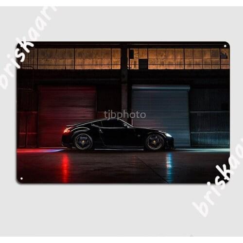 Light Painted 370z Metal Sign Garage Decoration Funny Club Living Room Tin sign Posters