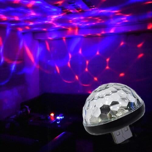 Luminous Voice Control Blinking Magic Ball Light Flashing LED Car USB Atmosphere Light DJ Mini home decor