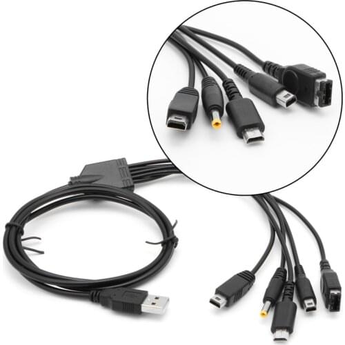 USB Charging Cable Charger for Nintendo GBA SP WII U 3DS NDSL XL DSI PSP 5 in 1 Jy25 19 Droship