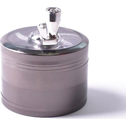 High-grade 63*48mm Zinc alloy Handle Grinder Herbal Tobacco Smoke Grinders weed Herb Tobacco Cigarette Accessories