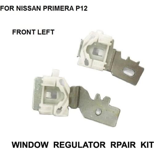 X10 set IRON CLIPS FOR NISSAN PRIMERA P12 FRONT LEFT 2002-2007 ELECTRIC WINDOW REGULATOR REPAIR KIT SLIDER CLIP