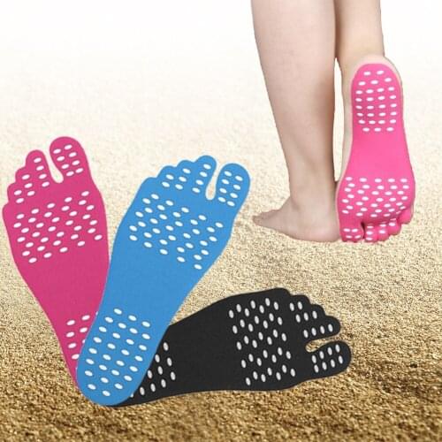 1 Pair Adhesive Foot Pads Feet Sticker Stick On Soles Flexible Anti-slip Beach Feet Protection New