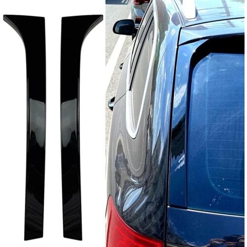 2Pcs Gloss Black Rear Window Side Wing Roof Spoiler Splitter Stickers for Skoda Superb Estate B6 2008-2015
