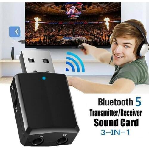 3 in1 Bluetooth 5.0 Audio Receiver Transmitter USB Wireless Adapter for Computer Wireless Bluetooth Audio Transmitter Receiver
