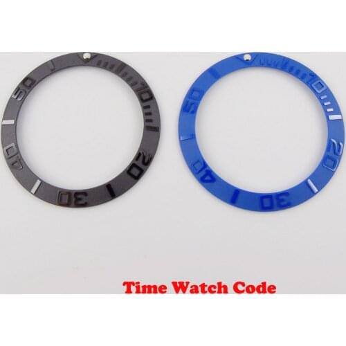 39.8mm Watch Bezel Insert fit 40mm Mens watch Ceramic Black / Blue Brushed watch Parts accessories replacement