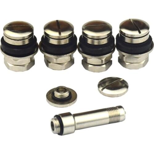 4pcs Tire Accessories Standard 11.5 mm diameter fitting Flush Mount Chrome Car Tyre Tire Valve Stems High Pressure Bolt in
