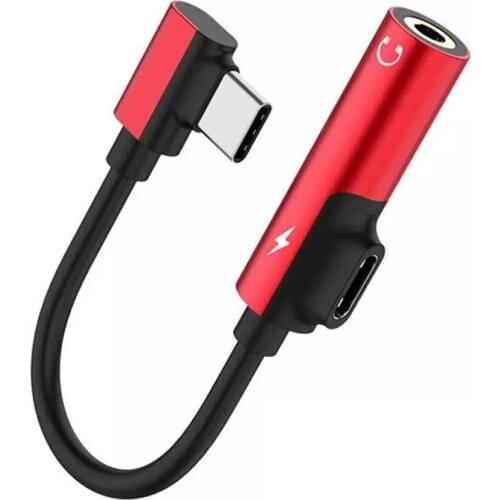 2 in 1 Type-C to 3.5MM Audio Adapter for Huawei P30 Pro Xiaomi Oneplus Charging Port Type-C Audio Cable AUX Adapter Converter