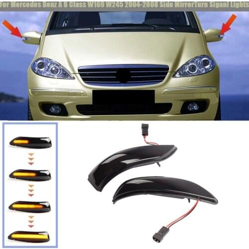 Car LED Dynamic Side Rearview Mirror Light Turn Siganl Light for Mercedes for Benz a B Class W169 W245 2004-2008