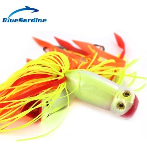 BlueSardine 95G 13CM 2PCS Metal Squid Octopus Fishing Lures Jigs with Hook Jigging Lure Fishing Tackle