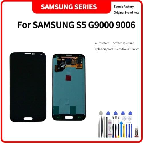 For SAMSUNG S5 G9000 9006 LCD display High quality HD brand new screen assembly with Disassembly tools