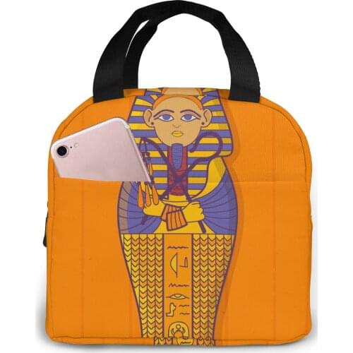 Insulated Lunch Bag Thermal Ancient Egypt Tomb Tote Bags Cooler Picnic Food Lunch Box Bag