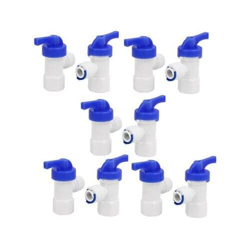Tank Ball Valve M12 x 1/4" Tube 10pcs for RO Water Reverse Osmosis Filter system