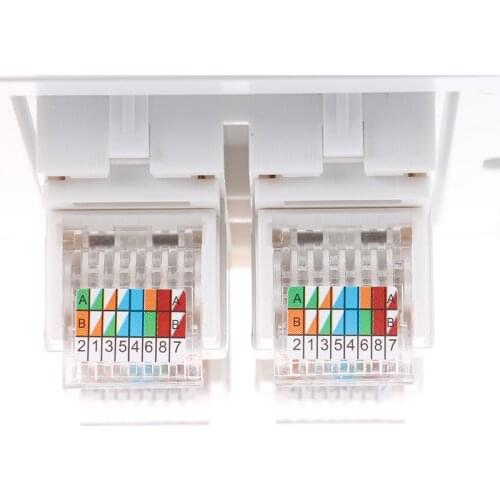 1pcs 86 Type Computer Socket Panel CAT5E Network Module RJ45 Cable Interface Outlet Wall (without retail package)