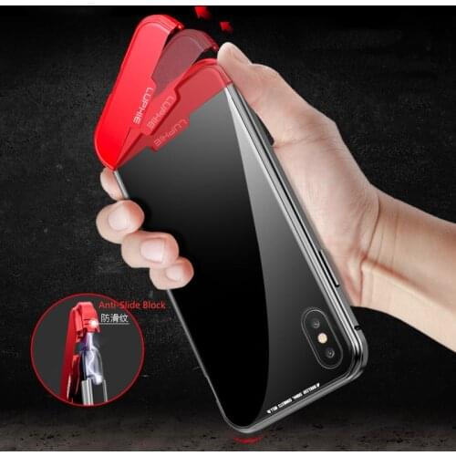 VNSTRIP High Quality Magnetic Adsorption Metal Bumper for iPhoneXR Tempered glass back cse for iPhoneXS MAX Anti-shock coque box
