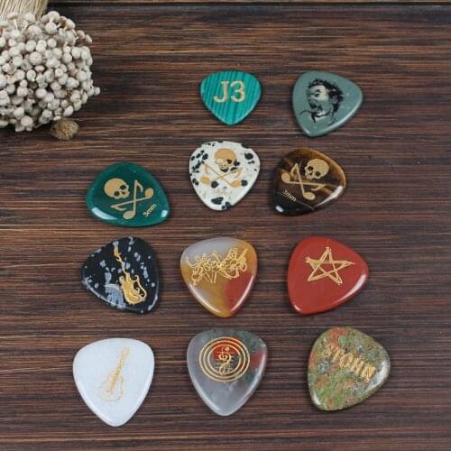 Gemstone Guitar Pick Color Side Agate Musical Instrument Pick