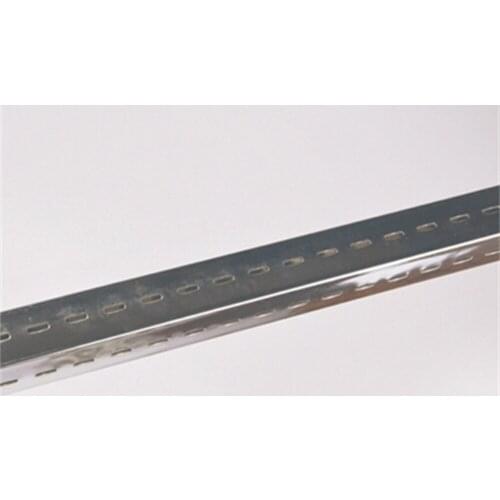 Metal Square tube Piercing Custom length Stainless steel tube garment store shelf bar rail clothing display rack accessories