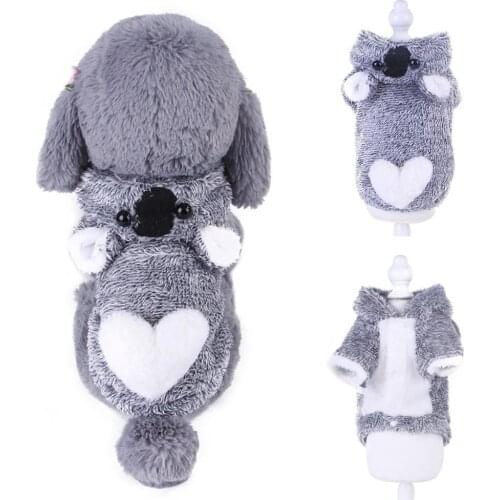 Cute Winter Pet Warm Hoodie Corals Fleece Plush Puppy Dog Kitten Outfit Costume Apparel Clothes